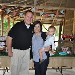 Warner's 1st Birthday - little red wagon