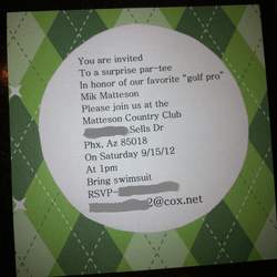 60TH SURPRISE - Golf