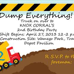 Knox's second Birthday Party - Dump Truck/Construction Party 