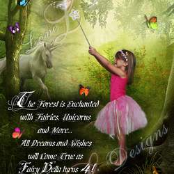 Unique Fairy Invitation - Custom Fairy Invitation - Fairy Invitation - Whimsical Fairy Invitation - Fairy Dust - Unicorn - Fairy