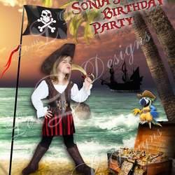 Unique Pirate Invitations Custom Pirate Invitation Birthday Party - Pirate Party