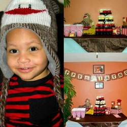 Aubre's 2nd Birthday - Sock Monkey
