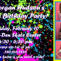 Morgan's 13th Birthday - paint splatter/glow