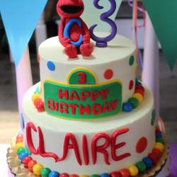 Claire's Elmo Party - Elmo, Sesame street, rainbow