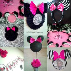 Minnie Mouse Diva Party - Minnie Mouse and Zebra Print