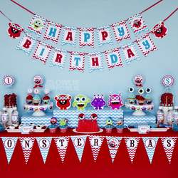 Monster Bash Red Blue Birthday Party - Little Monsters