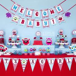 Monster Bash Red Blue Baby Shower - Monster Bash!