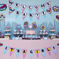 Super Girl Baby Shower - Super Heroes