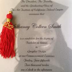 Shanay's Graduation Celebration - Paisley, red/blk/wht