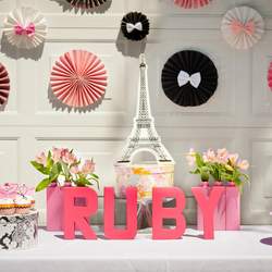 Ruby Mae's Parisian Birthday Party! - Paris, pink, french, black, white, 