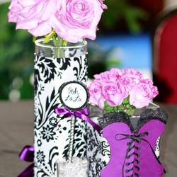 Christina's Lingerie Party - Damask black and purple 