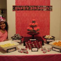 jenieses sleepover - Hot pink and Zebra