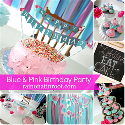 A Stylish Blue & Pink 1st Birthday Party - Blue and Pink