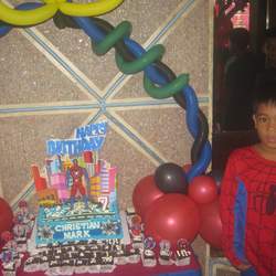 7th birthday party - spiderman theme party