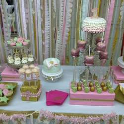 Gold Pink Glitter and Mint Green - Ava's First