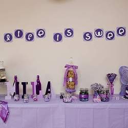 Life is Sweet  - Girl purple baby shower