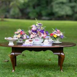 Garden Tea Party - Purple and turquoise 