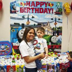2nd birthday with Thomas the Train - Thomas the Train party