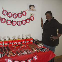 Betty's 50th "Betty Boop" Dessert Party - Red and Black