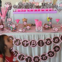 Julianna's Christening - Pink and Brown