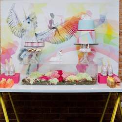 Little Big Company: Magical Pegasus and Unicorn Birthday  - Modern Unicorn and Pegasus with a touch of Geometric