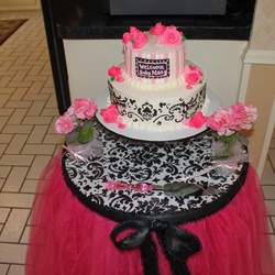 macys shower - Hot Pink and Black