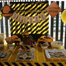 Olivers 2nd Birthday - trucks and diggers / construction 