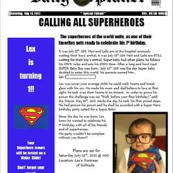 Calling all SUPERHEROES... Lex is turning ONE! - Superman, superhero