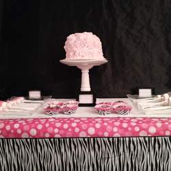 Girl Baby Shower - A Twist of Pink Dessert Table 