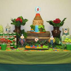 Jonah's Prehistoric 6th Birthday! - volcanoes and dinosaurs 