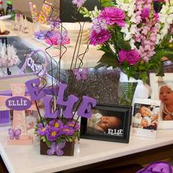 Ellie's Baptism & 100 Days Birthday - Purple Butterflies