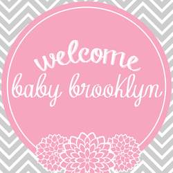 Camellia Events:  Monogrammed Baby Shower - Welcome Baby Brooklyn