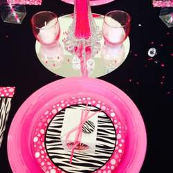 Hot pink and Zebra 8th grad graduation party - None