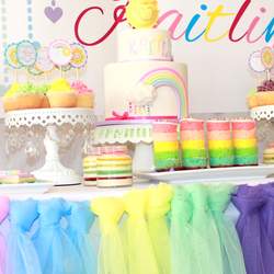 Kaitlin's Pastel Rainbow 3rd Birthday - None