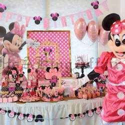 Pink and Gold Minnie Mouse - None
