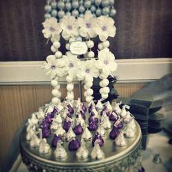 Sliver & White Candy Buffet Table - None