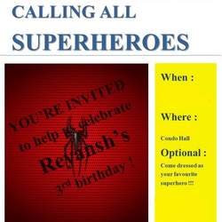 Rey's superhero party - Superheroes