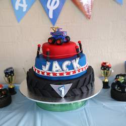 Jack's monster truck party - monster trucks