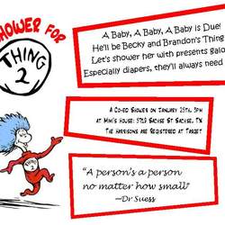 Gage's "Thing 2" Baby Shower - Cat in the Hat/Thing 2/DrSeuss