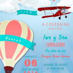 Let's fly with L & H - Vintage Hot Air Balloon and Airplanes