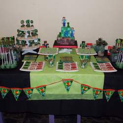 Minecraft en el cumple de Luco y Toto - Minecraft