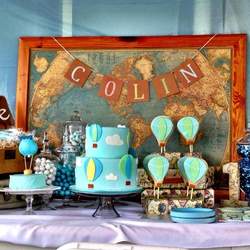 Colin's 1st Birthday  - Vintage Hot Air Balloon
