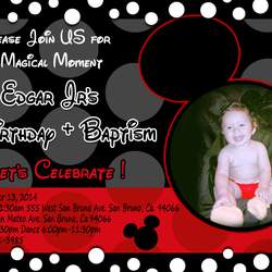Jr's First Birthday & Baptism - Mickey Mouse