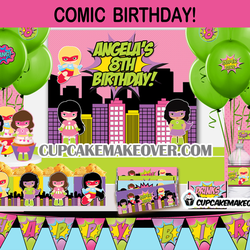 Comic Superhero Girls Birthday Party Theme - Superheroes