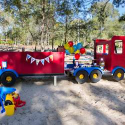 Little Boys Automobile Party - Automobiles in red, blue & yellow