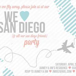We Heart San Diego Party - Traveling, Airplanes & Hearts -- coral, aqua, purple