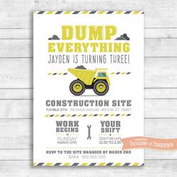 Dump Everything Construction Birthday Party - Construction