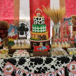 Julia's First Birthday Party - Farm Barn 