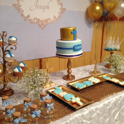 Joseph aweson baptism - White and blue