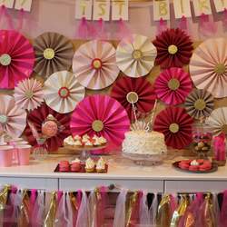 pink and gold first birthday - Pink and gold